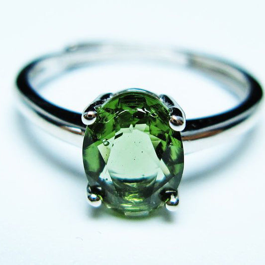 モルダバイト リング 指輪 13号 フリーサイズ 一点物 199-472