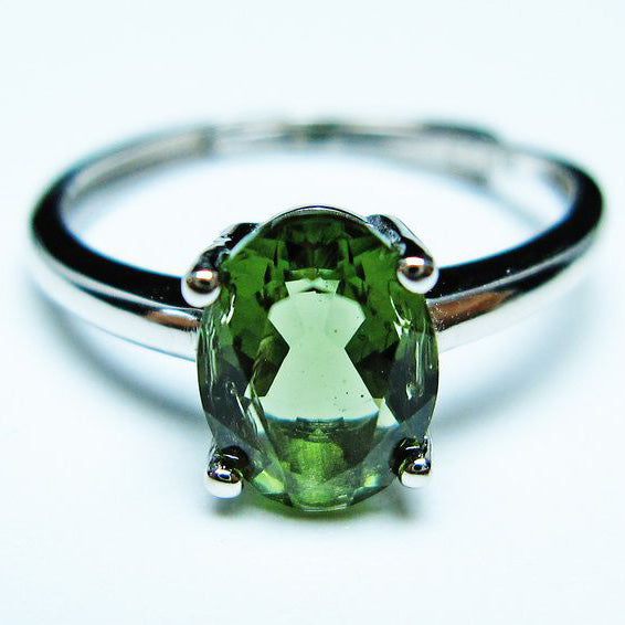 モルダバイト リング 指輪 13号 フリーサイズ 一点物 199-474