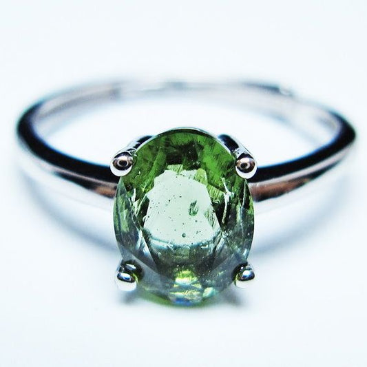 モルダバイト リング モルダウ石 指輪 フリーサイズ 12号 一点物 メール便可 [M便 1/20] 199-687