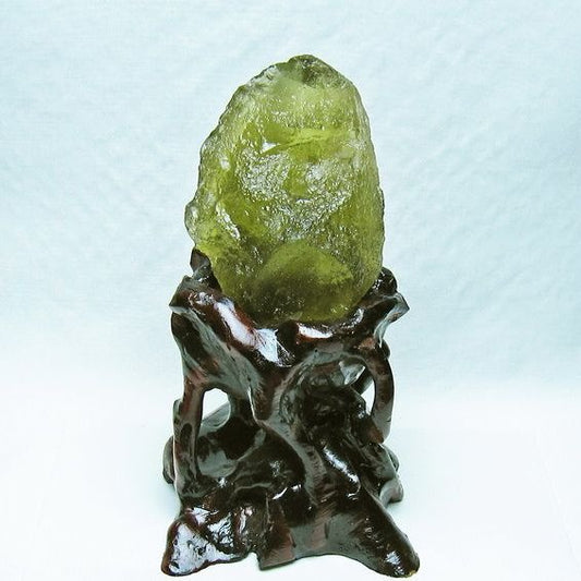 リビアングラス 原石 台座付属 一点物 199-944