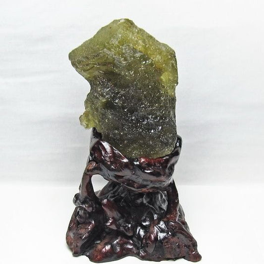 1.4Kg リビアングラス 原石 台座付属 一点物 199-961