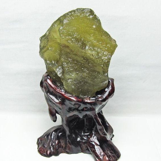 1.3Kg リビアングラス 原石 台座付属 一点物 199-963