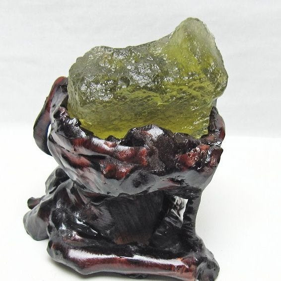 リビアングラス 原石 台座付属 一点物 199-975