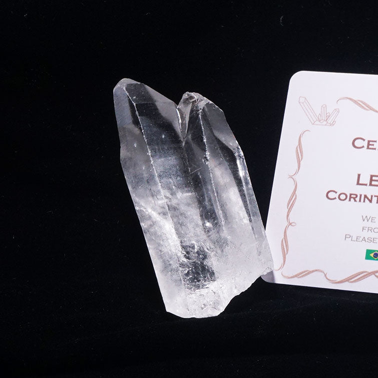 レムリアンシード 水晶 ダブルポイント 原石 ブラジル ミナスジェライス州 コリント産 レムリアンシードクリスタル 一点物  271-227