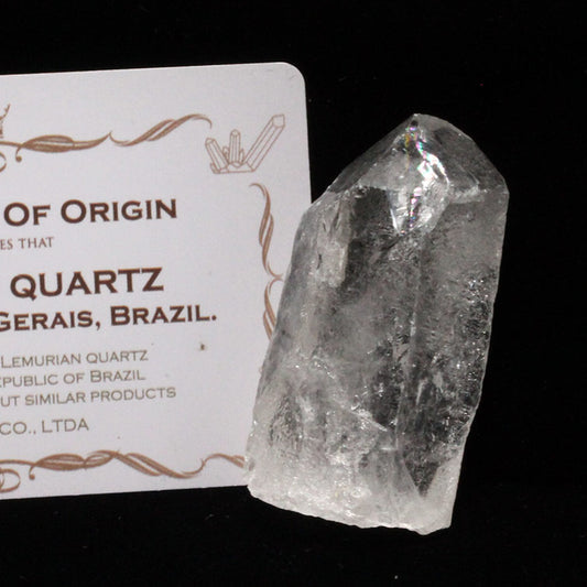 レムリアンシード 水晶 原石 虹入り ブラジル ミナスジェライス州 コリント産 証明書付属 一点物 271-596