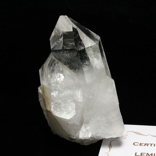 レムリアンシード 水晶 クラスター 原石 虹入り ブラジル ミナスジェライス州 コリント産 証明書付属 272-115