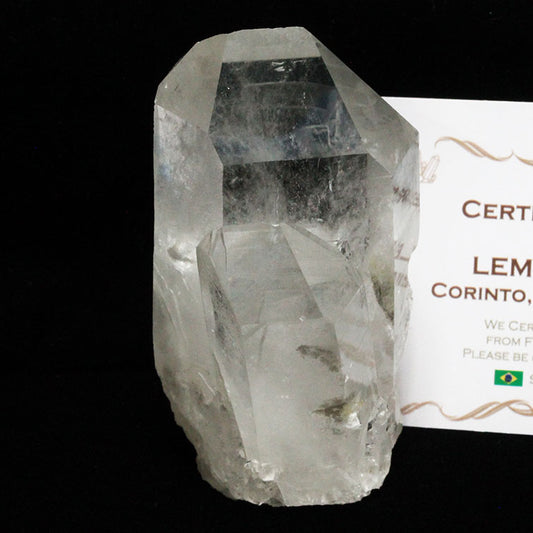 レムリアンシード 水晶 クラスター 原石 ブラジル ミナスジェライス州 コリント産 証明書付属 272-118
