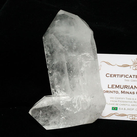 レムリアンシード 水晶 クラスター 原石 ブラジル ミナスジェライス州 コリント産 証明書付属 272-120