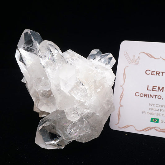 レムリアンシード 水晶 クラスター 原石 ブラジル ミナスジェライス州 コリント産 証明書付属 一点物 272-291