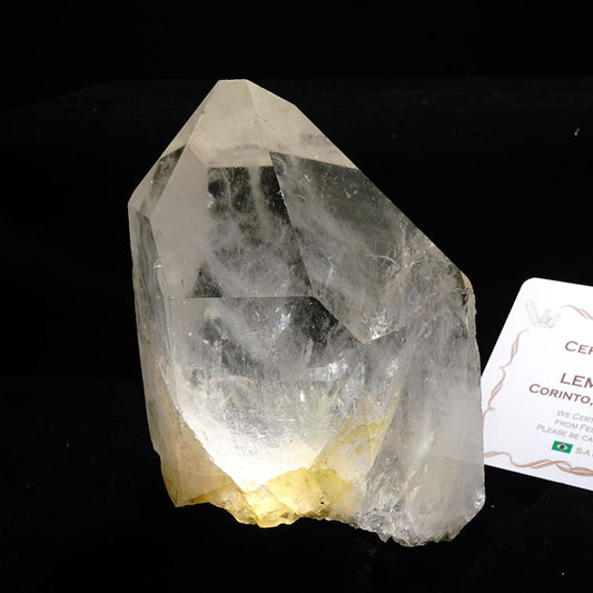 レムリアンシード 水晶 原石 ブラジル ミナスジェライス州 コリント産 証明書付属 一点物 281-138