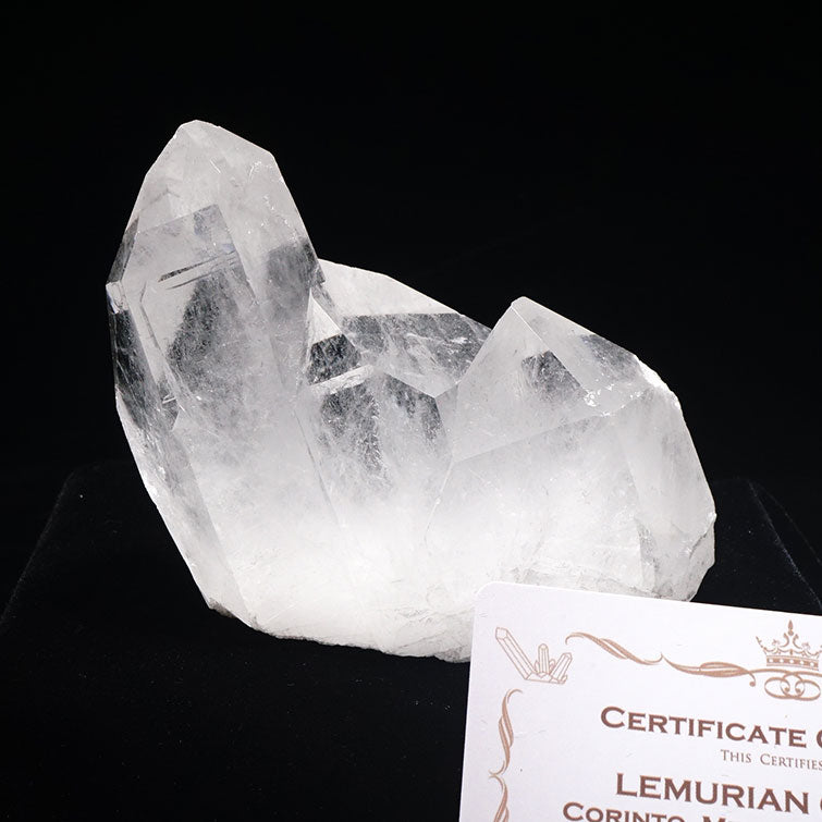 レムリアンシード 水晶 クラスター 原石 ブラジル ミナスジェライス州 コリント産 証明書付属 282-164