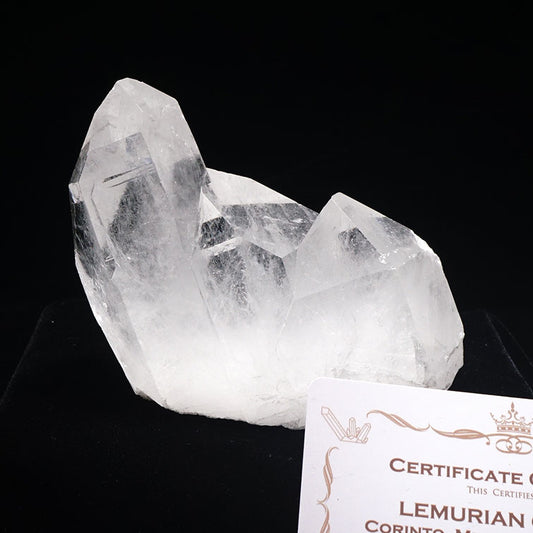 レムリアンシード 水晶 クラスター 原石 ブラジル ミナスジェライス州 コリント産 証明書付属 282-164