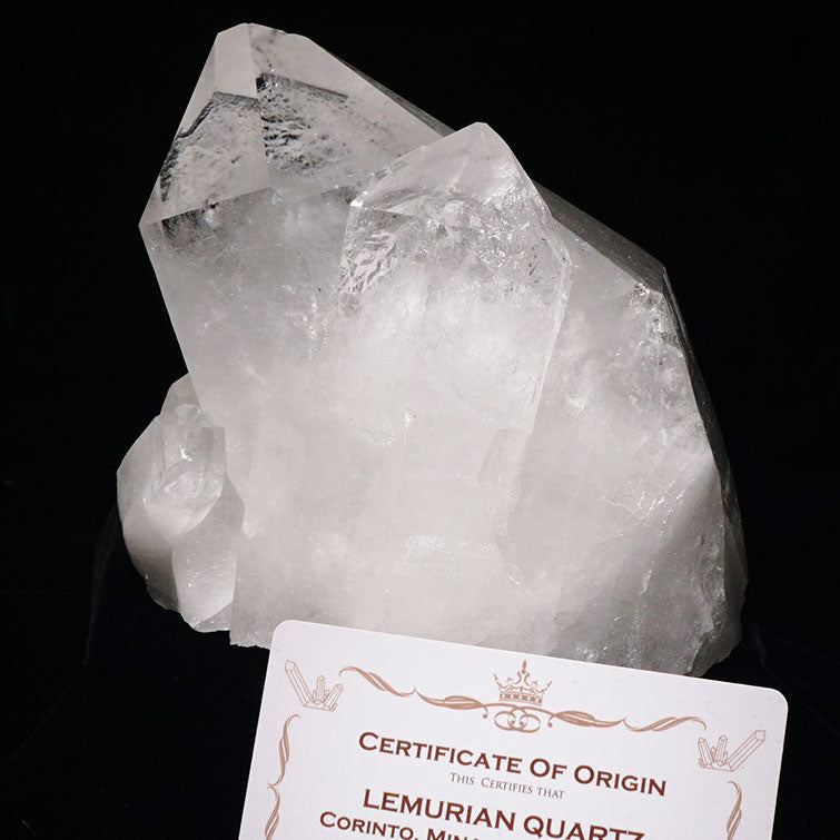 1.4Kg レムリアンシード 水晶 クラスター 原石 ブラジル ミナスジェライス州 コリント産 証明書付属 282-168