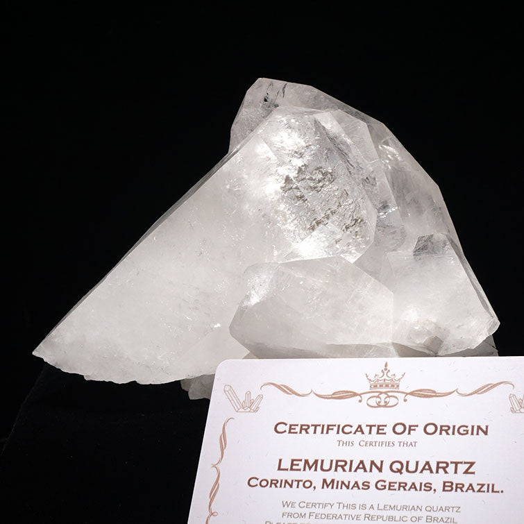 レムリアンシード 水晶 クラスター 原石 ブラジル ミナスジェライス州 コリント産 証明書付属 282-169