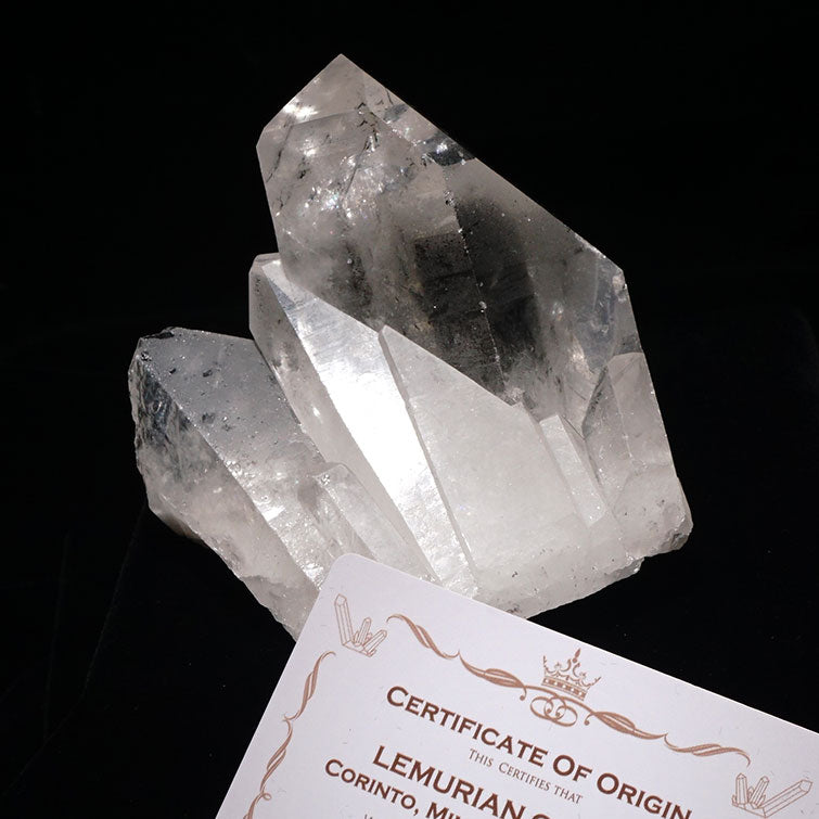 レムリアンシード 水晶 クラスター 原石 ブラジル ミナスジェライス州 コリント産 証明書付属 282-174