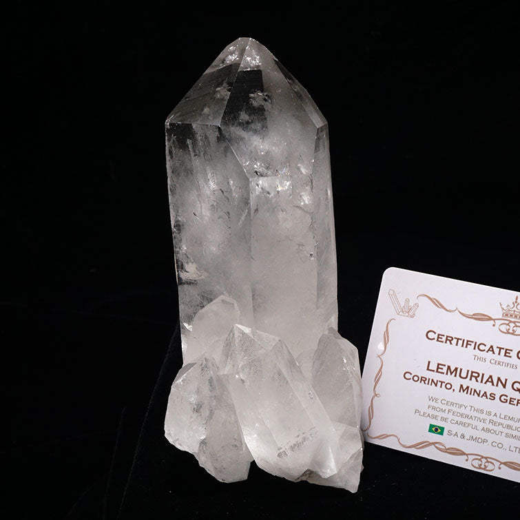 レムリアンシード 水晶 クラスター 原石 ブラジル ミナスジェライス州 コリント産 証明書付属 282-175