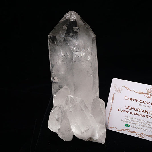 レムリアンシード 水晶 クラスター 原石 ブラジル ミナスジェライス州 コリント産 証明書付属 282-175