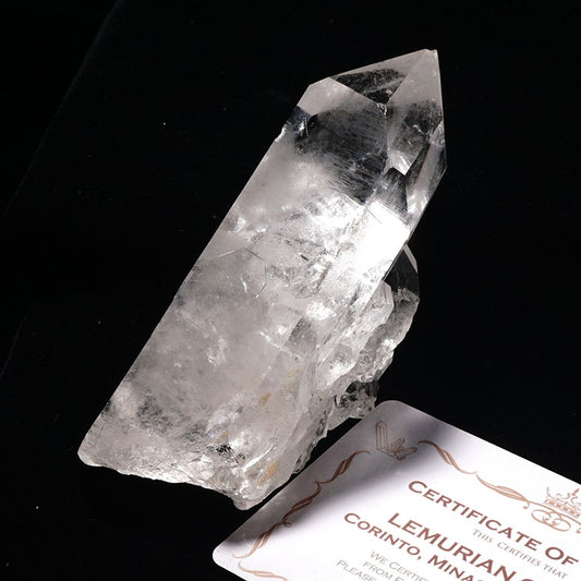 レムリアンシード 水晶 クラスター 原石 ブラジル ミナスジェライス州 コリント産 クォーツインクォーツ 証明書付属 282-179