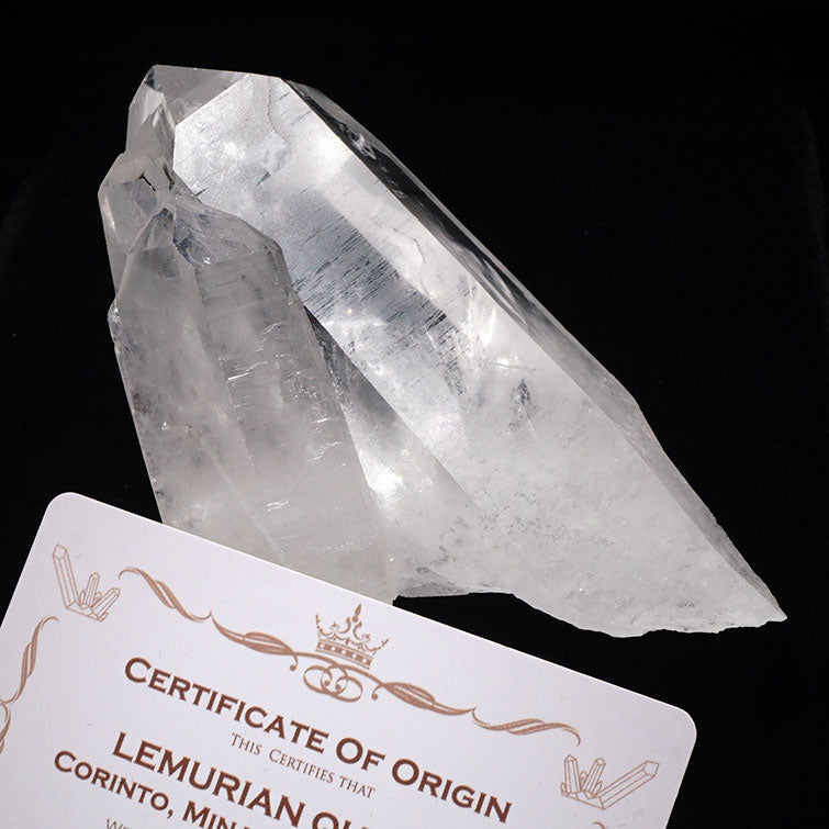 レムリアンシード 水晶 クラスター 原石 ブラジル ミナスジェライス州 コリント産 クォーツインクォーツ 証明書付属 282-180