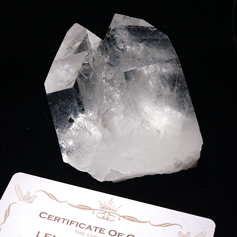 レムリアンシード 水晶 クラスター 原石 ブラジル ミナスジェライス州 コリント産 証明書付属 282-186