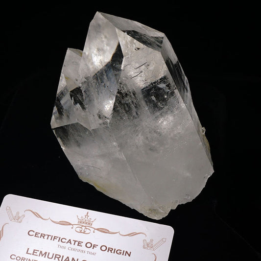 レムリアンシード 水晶 クラスター 原石 ブラジル ミナスジェライス州 コリント産 証明書付属 282-187