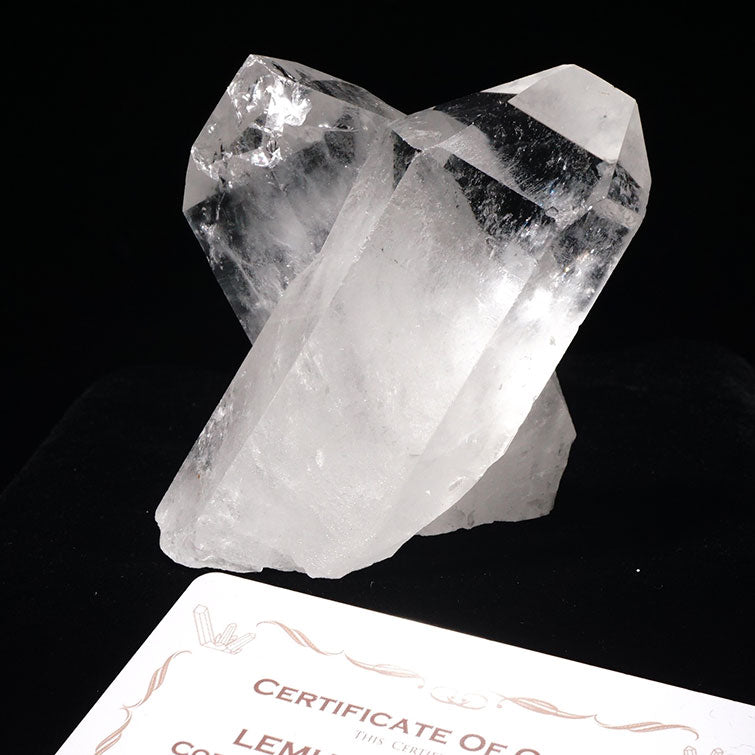 レムリアンシード 水晶 クラスター 原石 ブラジル ミナスジェライス州 コリント産 証明書付属 282-188