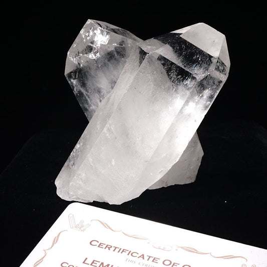レムリアンシード 水晶 クラスター 原石 ブラジル ミナスジェライス州 コリント産 証明書付属 282-188