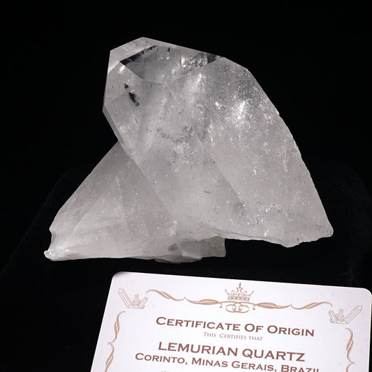 レムリアンシード 水晶 クラスター 原石 ブラジル ミナスジェライス州 コリント産 証明書付属 282-189