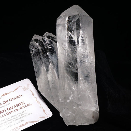 レムリアンシード 水晶 クラスター 原石 ブラジル ミナスジェライス州 コリント産 証明書付属 282-190