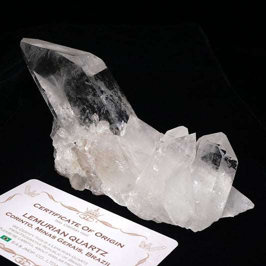 レムリアンシード 水晶 クラスター 原石 ブラジル ミナスジェライス州 コリント産 証明書付属 282-191