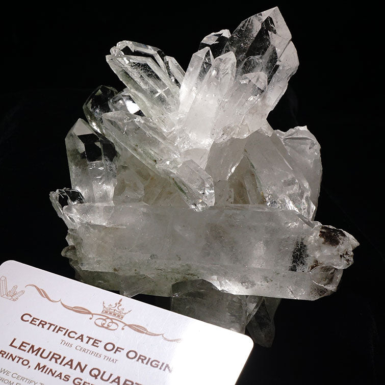 レムリアンシード 水晶 クラスター 原石 ガーデンクォーツ ブラジル ミナスジェライス州 コリント産 証明書付属 282-192
