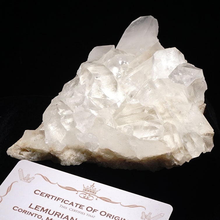 レムリアンシード 水晶 クラスター 原石 ブラジル ミナスジェライス州 コリント産 証明書付属 282-193