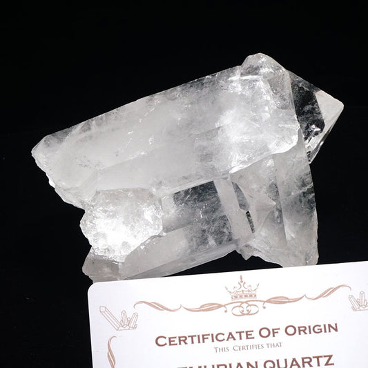 レムリアンシード 水晶 クラスター ブラジル ミナスジェライス州 コリント産 証明書付属 一点物 282-216