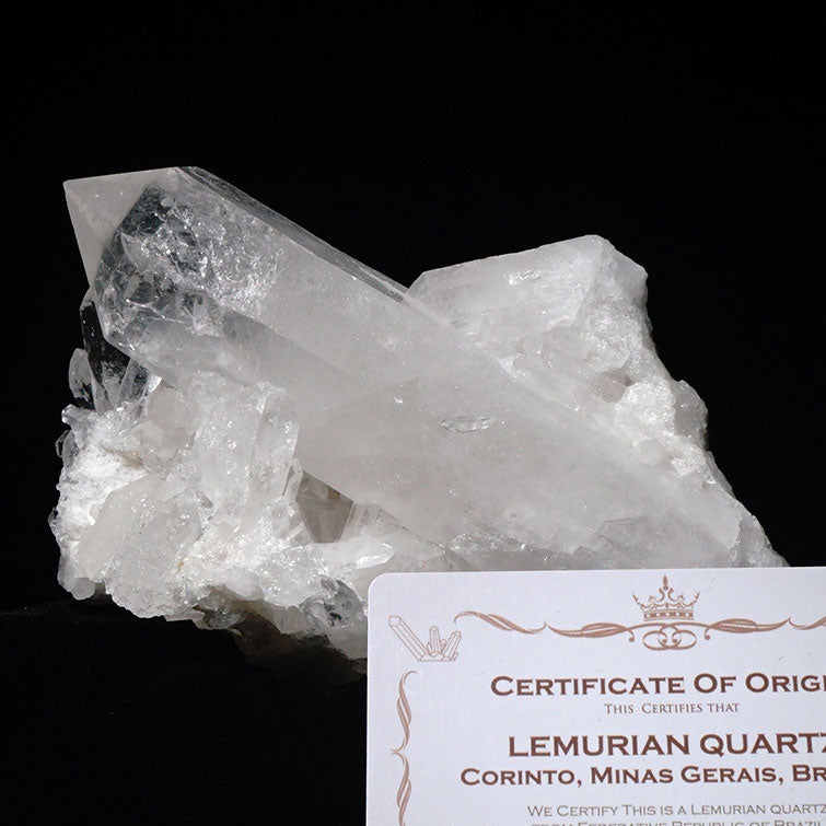 レムリアンシード 水晶 クラスター ブラジル ミナスジェライス州 コリント産 証明書付属 一点物 282-232