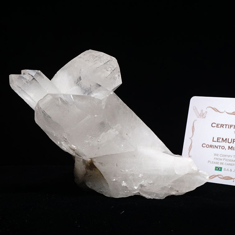 レムリアンシード 水晶 クラスター ブラジル ミナスジェライス州 コリント産 クォーツインクォーツ 証明書付属 一点物 282-261