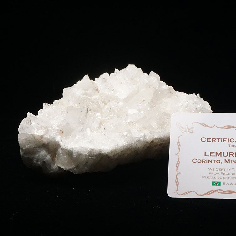 レムリアンシード 水晶 クラスター ブラジル ミナスジェライス州 コリント産 証明書付属 一点物 282-526