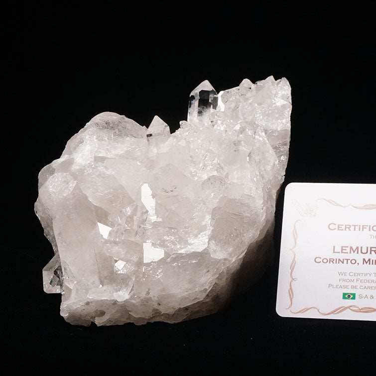 レムリアンシード 水晶 クラスター ブラジル ミナスジェライス州 コリント産 証明書付属 一点物 282-551