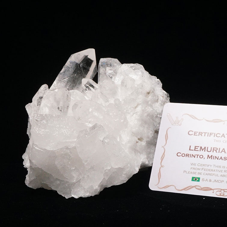 レムリアンシード 水晶 クラスター ブラジル ミナスジェライス州 コリント産 証明書付属 一点物 282-553