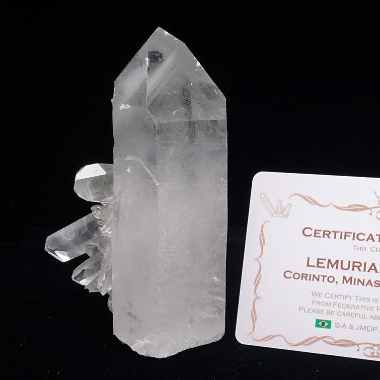 レムリアンシード 水晶 クラスター 原石 ブラジル ミナスジェライス州 コリント産 証明書付属 一点物 282-605