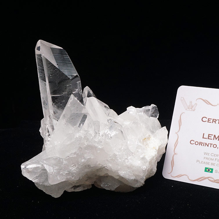 レムリアンシード 水晶 クラスター 原石 ブラジル ミナスジェライス州 コリント産 証明書付属 一点物 282-606