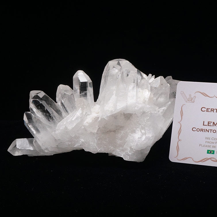 レムリアンシード 水晶 クラスター 原石 ブラジル ミナスジェライス州 コリント産 証明書付属 一点物 282-607