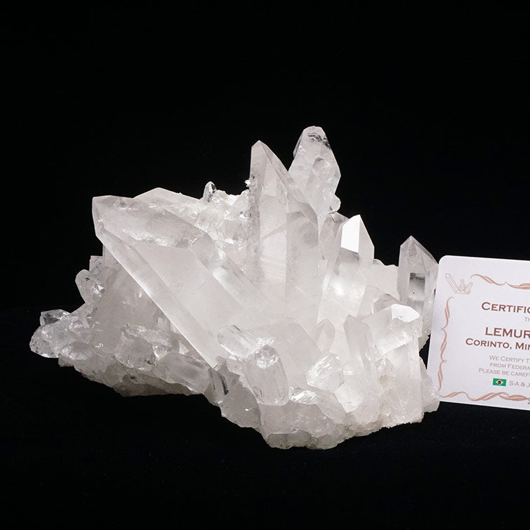 1.5Kg レムリアンシード 水晶 クラスター 原石 ブラジル ミナスジェライス州 コリント産 証明書付属 一点物 282-609