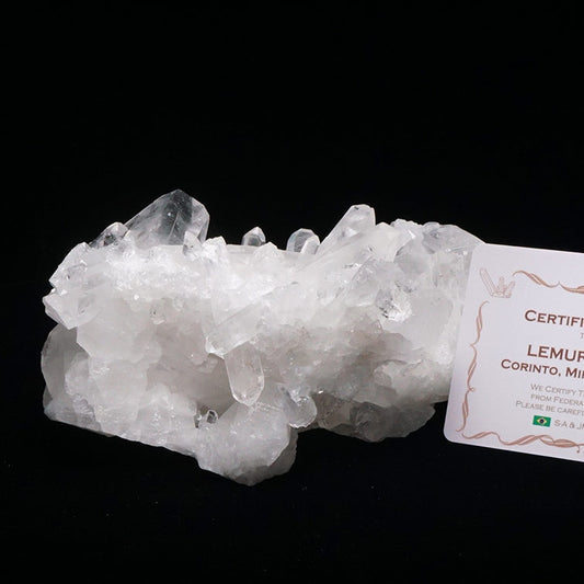 レムリアンシード 水晶 クラスター 原石 ブラジル ミナスジェライス州 コリント産 証明書付属 一点物 282-611