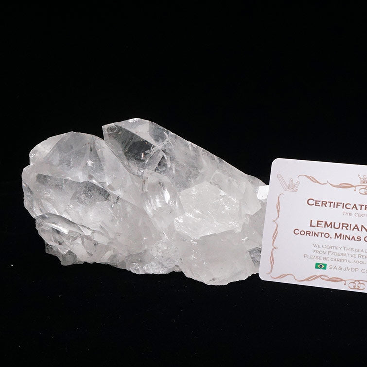 レムリアンシード 水晶 クラスター 原石 ブラジル ミナスジェライス州 コリント産 証明書付属 一点物 282-612
