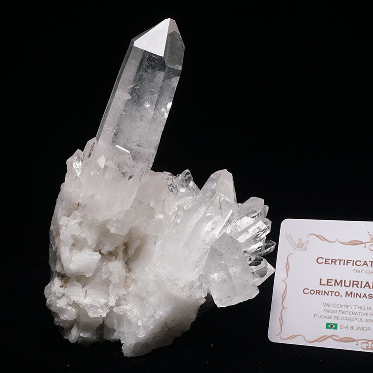 レムリアンシード 水晶 クラスター 原石 ブラジル ミナスジェライス州 コリント産 証明書付属 一点物 282-614