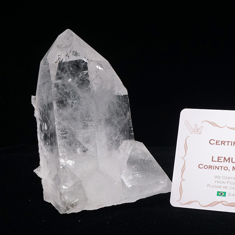 レムリアンシード 水晶 クラスター 原石 ブラジル ミナスジェライス州 コリント産 証明書付属 一点物 282-615