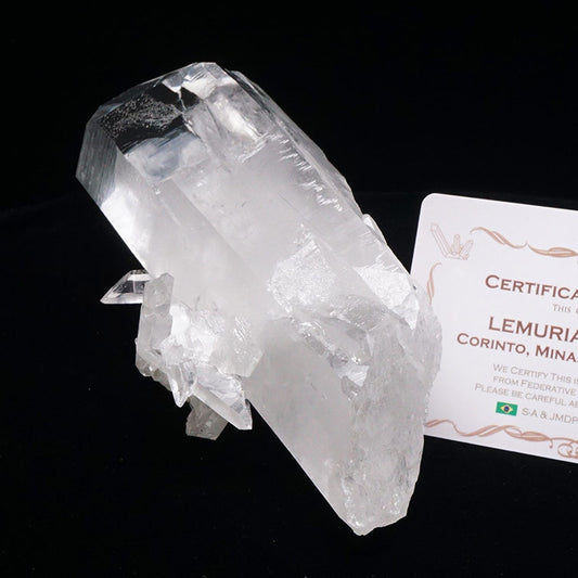 レムリアンシード 水晶 クラスター 原石 ブラジル ミナスジェライス州 コリント産 証明書付属 一点物 282-616