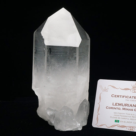 レムリアンシード 水晶 クラスター 原石 ブラジル ミナスジェライス州 コリント産 証明書付属 一点物 282-622