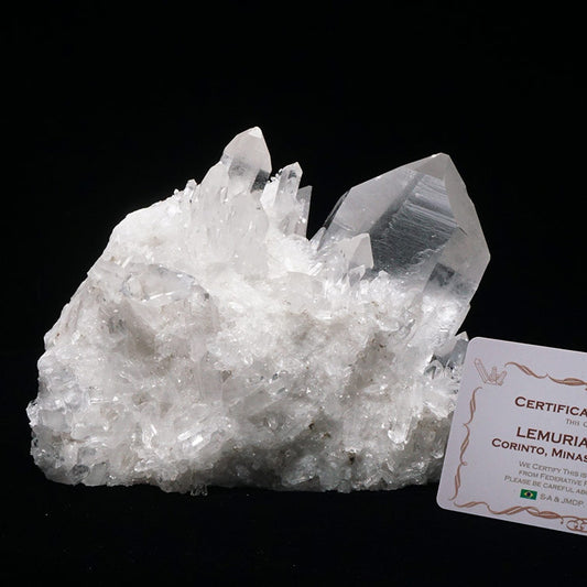 1.3Kg レムリアンシード 水晶 クラスター 原石 ブラジル ミナスジェライス州 コリント産 証明書付属 一点物 282-625