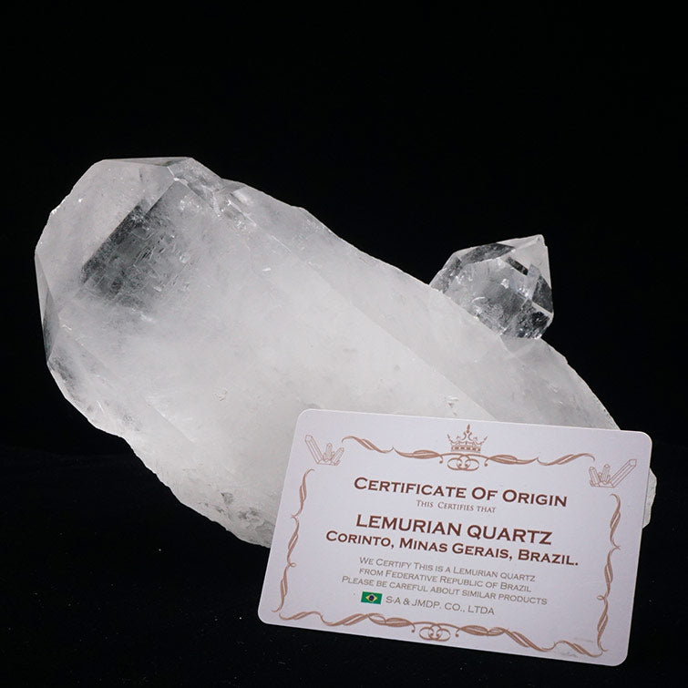 1.3Kg レムリアンシード 水晶 クラスター 原石 ブラジル ミナスジェライス州 コリント産 証明書付属 一点物 282-626